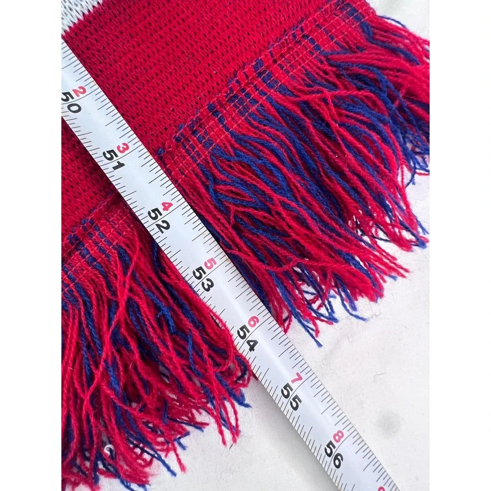 Philadelphia Phillies Scarf Success Promotion Red Green Liberty Bell Knit Fringe